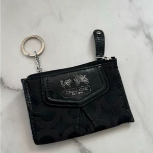 COACH Black Vintage Keychain Wallet Coin Purse